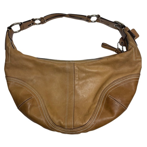 Coach Tan Leather Hobo Shoulder Bag Style K1069-10576 Vintage Slouch Purse